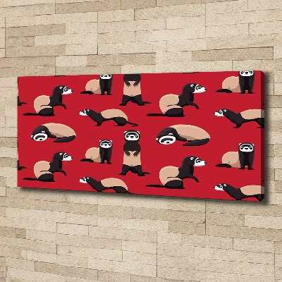 Cuadro canvas con impresión uv duradera horizontal Turón