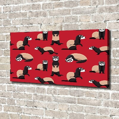 Cuadro canvas con impresión uv duradera horizontal Turón