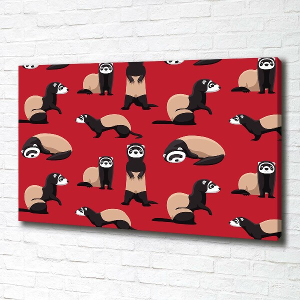 Cuadro canvas con impresión uv duradera horizontal Turón