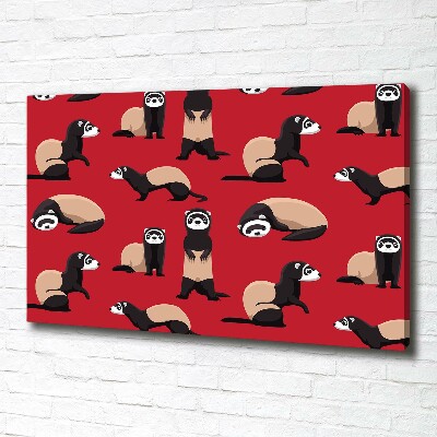 Cuadro canvas con impresión uv duradera horizontal Turón