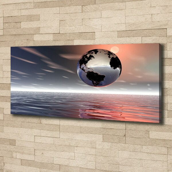 Foto en lienzo con acabado profesional horizontal Planeta Tierra