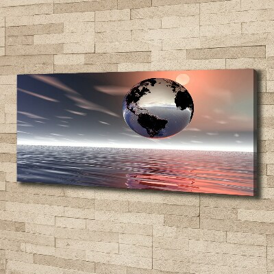 Foto en lienzo con acabado profesional horizontal Planeta Tierra