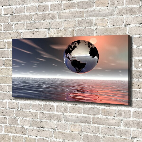 Foto en lienzo con acabado profesional horizontal Planeta Tierra