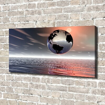 Foto en lienzo con acabado profesional horizontal Planeta Tierra