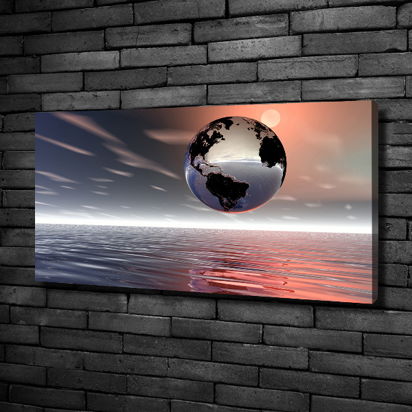Foto en lienzo con acabado profesional horizontal Planeta Tierra