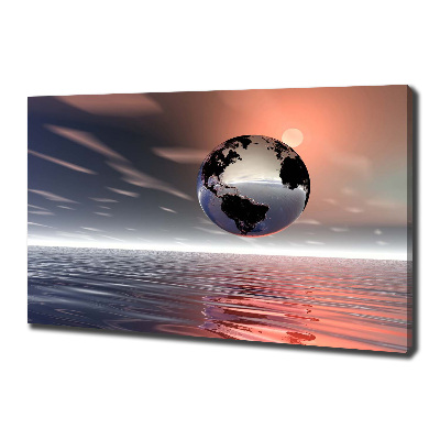 Foto en lienzo con acabado profesional horizontal Planeta Tierra