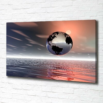 Foto en lienzo con acabado profesional horizontal Planeta Tierra
