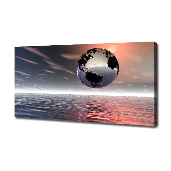 Foto en lienzo con acabado profesional horizontal Planeta Tierra