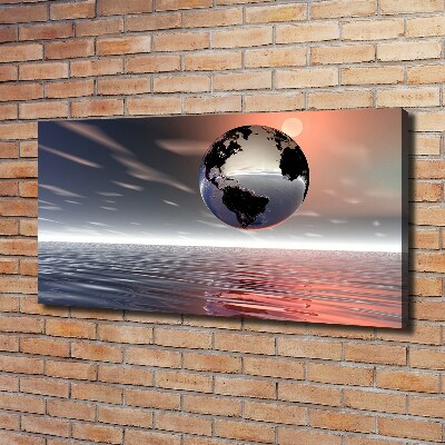 Foto en lienzo con acabado profesional horizontal Planeta Tierra
