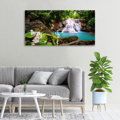Cuadro canvas con impresión uv duradera horizontal Cascada de Tailandia