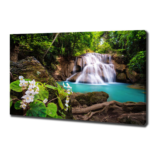 Cuadro canvas con impresión uv duradera horizontal Cascada de Tailandia