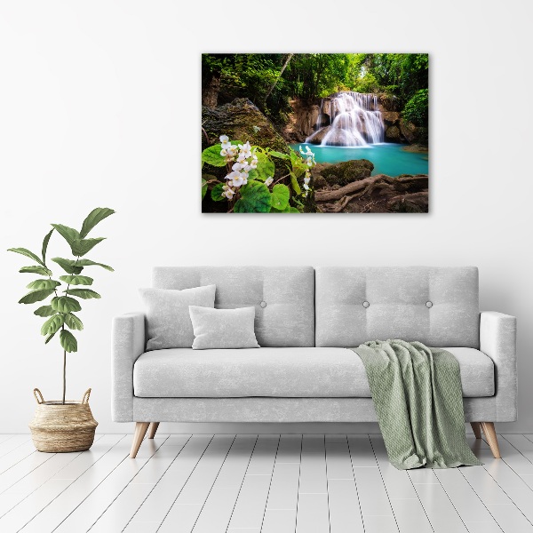Cuadro canvas con impresión uv duradera horizontal Cascada de Tailandia