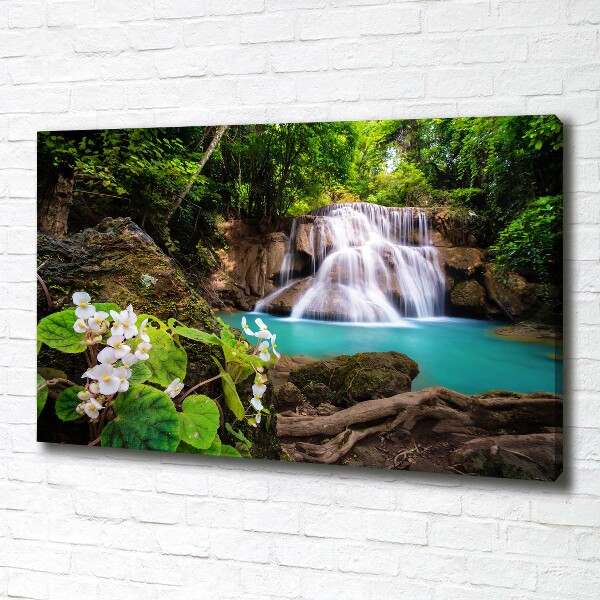 Cuadro canvas con impresión uv duradera horizontal Cascada de Tailandia