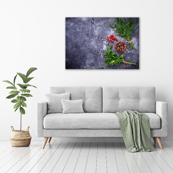 Fotocuadro en lienzo de alta calidad horizontal Hierbas y especias