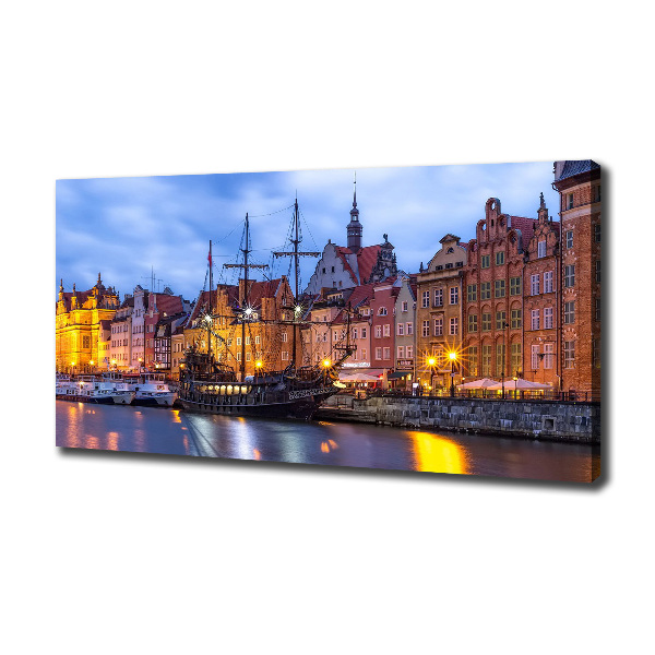 Cuadro canvas moderno de gran formato horizontal Gdansk, Polonia