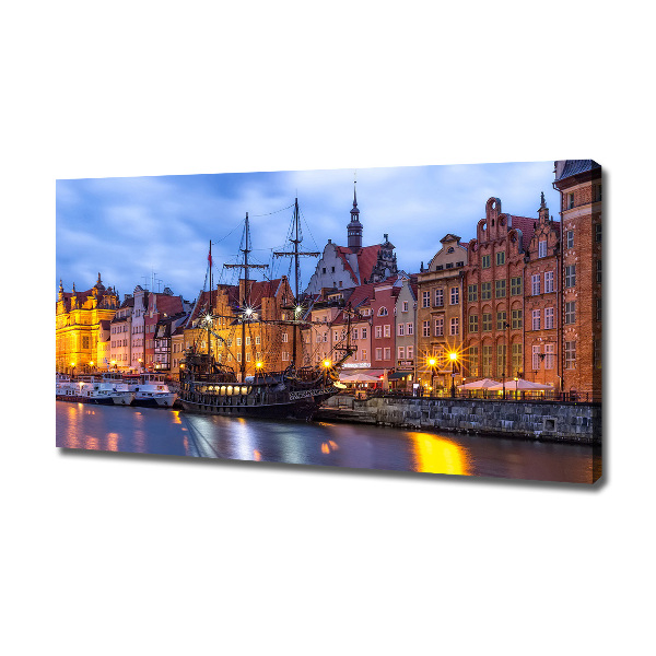 Cuadro canvas moderno de gran formato horizontal Gdansk, Polonia