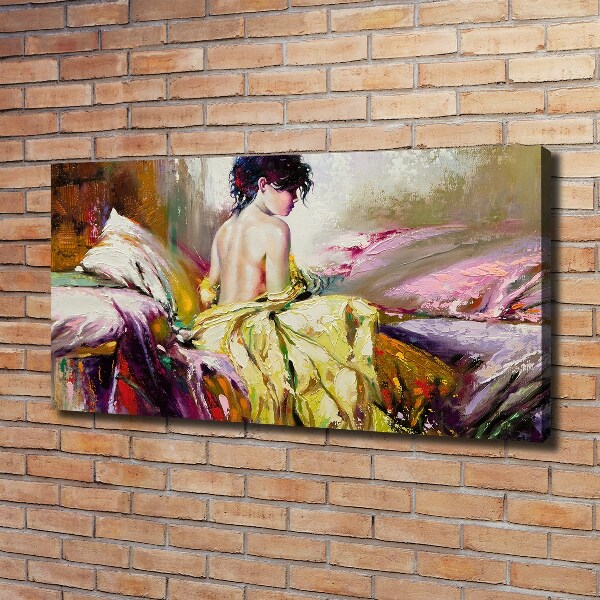 Foto en lienzo con acabado profesional horizontal Mujer semidesnuda