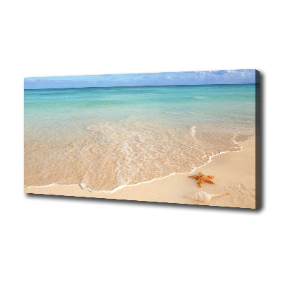 Cuadro canvas moderno de gran formato horizontal Estrellas de mar en la playa