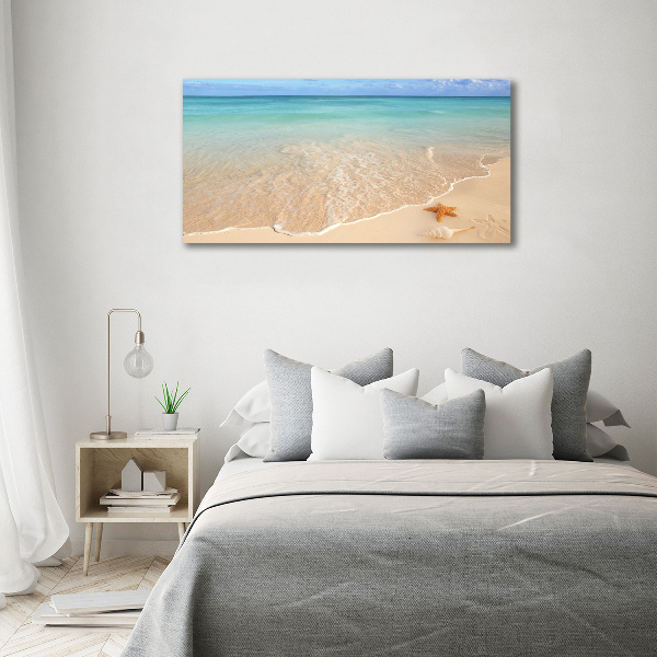 Cuadro canvas moderno de gran formato horizontal Estrellas de mar en la playa