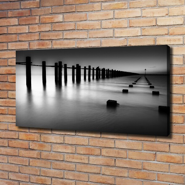 Foto en lienzo con acabado profesional horizontal rompeolas del Támesis