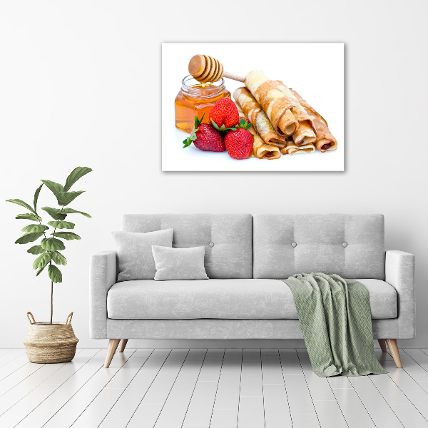 Cuadro canvas con impresión uv duradera horizontal Deliciosos panqueques