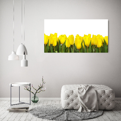 Cuadro canvas con impresión uv duradera horizontal tulipanes amarillos