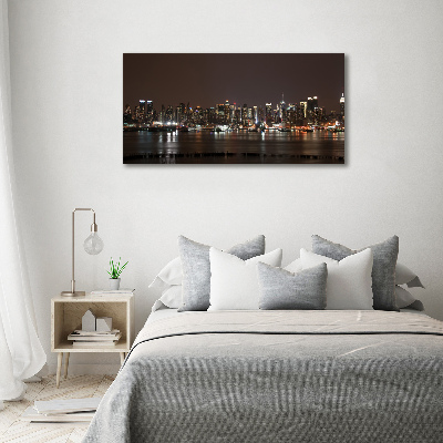 Cuadro canvas con impresión uv duradera horizontal Nueva York de noche