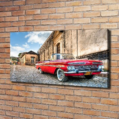 Fotocuadro en lienzo de alta calidad horizontal Chevrolet rojo