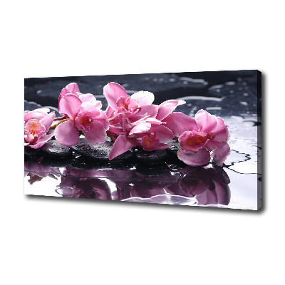 Fotocuadro en lienzo de alta calidad horizontal Orquídea rosa