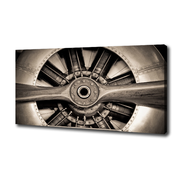 Cuadro canvas con impresión uv duradera horizontal motor de avión