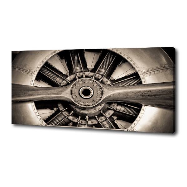 Cuadro canvas con impresión uv duradera horizontal motor de avión
