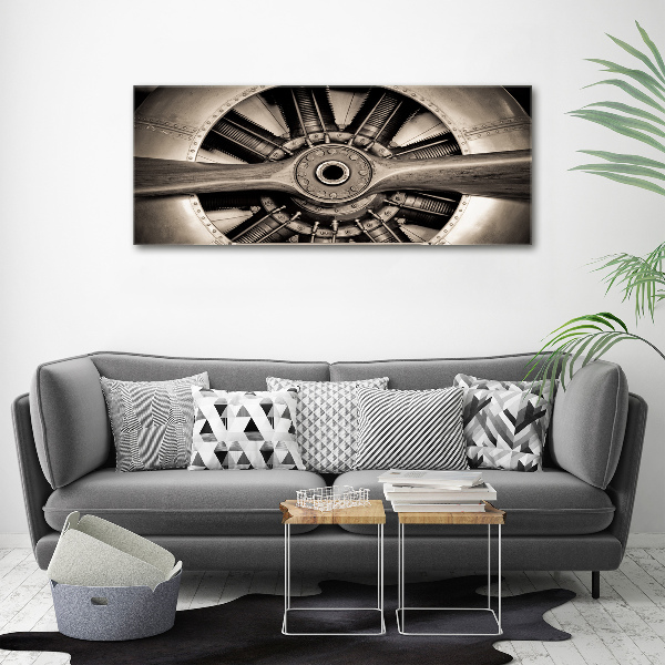 Cuadro canvas con impresión uv duradera horizontal motor de avión