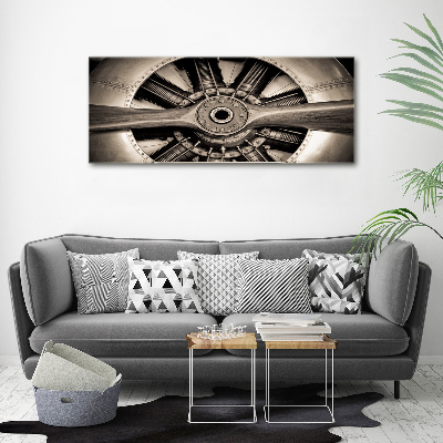 Cuadro canvas con impresión uv duradera horizontal motor de avión