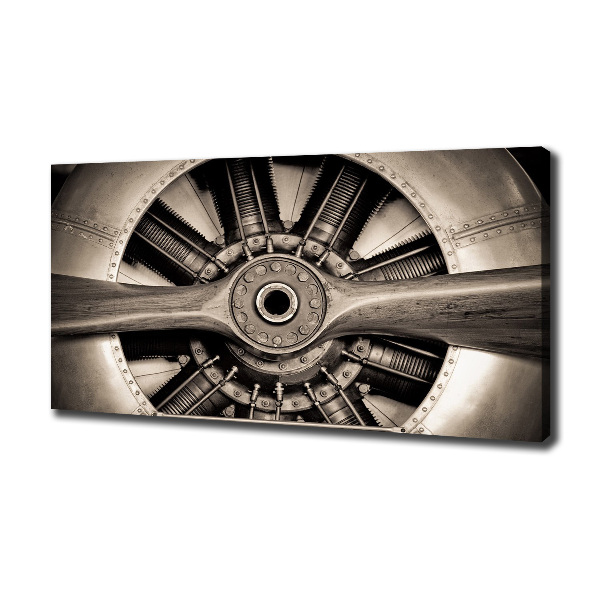 Cuadro canvas con impresión uv duradera horizontal motor de avión