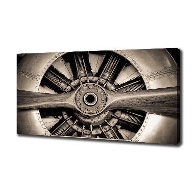 Cuadro canvas con impresión uv duradera horizontal motor de avión