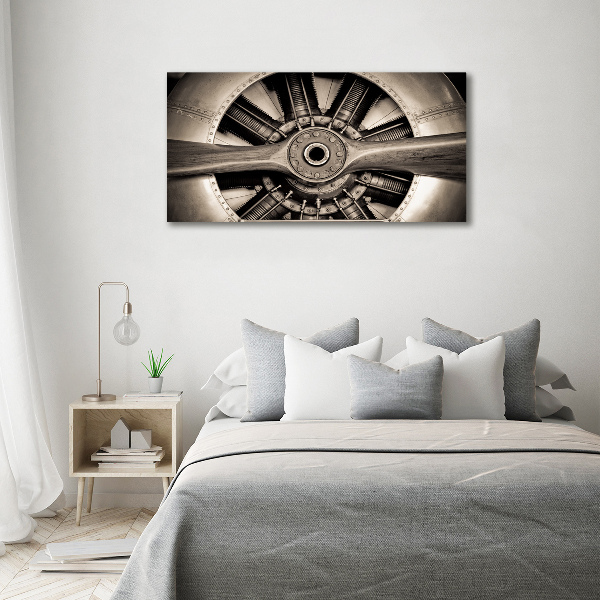 Cuadro canvas con impresión uv duradera horizontal motor de avión