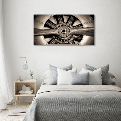 Cuadro canvas con impresión uv duradera horizontal motor de avión