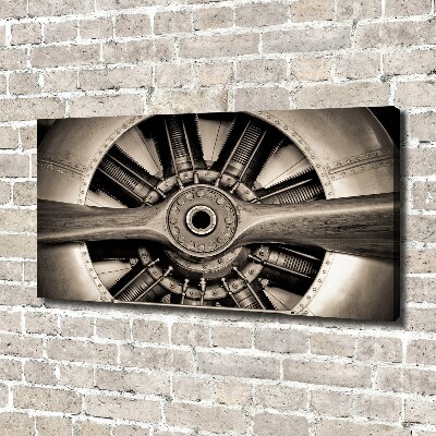 Cuadro canvas con impresión uv duradera horizontal motor de avión