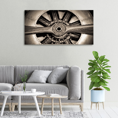 Cuadro canvas con impresión uv duradera horizontal motor de avión