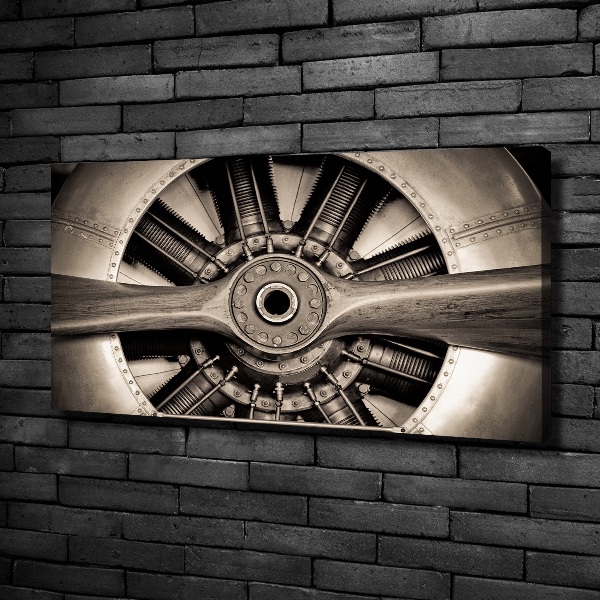 Cuadro canvas con impresión uv duradera horizontal motor de avión