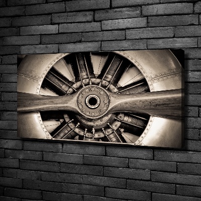Cuadro canvas con impresión uv duradera horizontal motor de avión