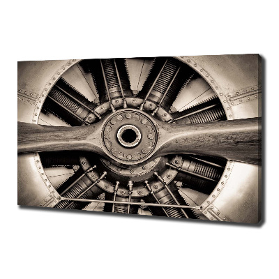 Cuadro canvas con impresión uv duradera horizontal motor de avión