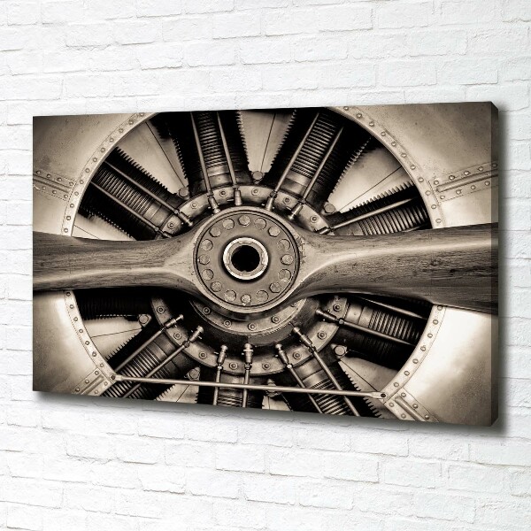 Cuadro canvas con impresión uv duradera horizontal motor de avión