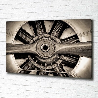 Cuadro canvas con impresión uv duradera horizontal motor de avión