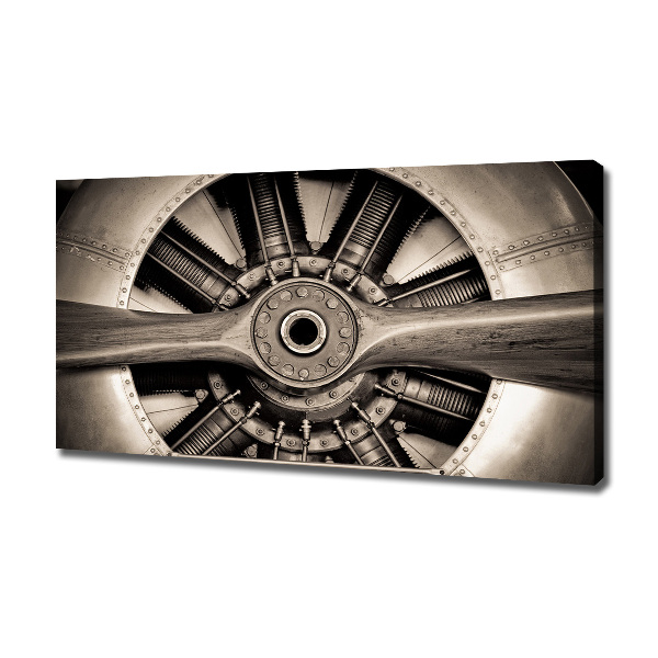 Cuadro canvas con impresión uv duradera horizontal motor de avión