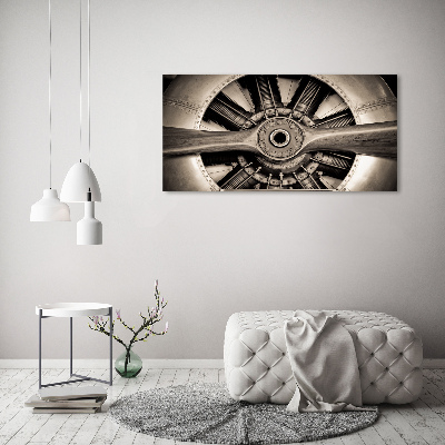 Cuadro canvas con impresión uv duradera horizontal motor de avión
