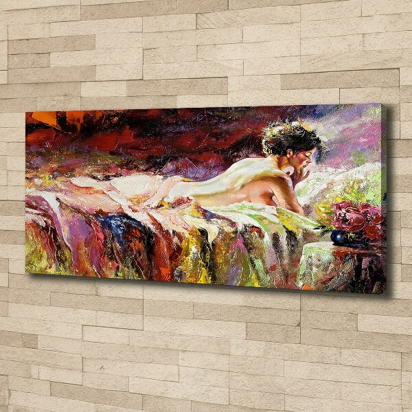 Fotocuadro en lienzo de alta calidad horizontal Mujer mentirosa