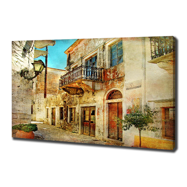 Fotocuadro en lienzo de alta calidad horizontal Calles en Grecia