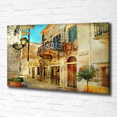 Fotocuadro en lienzo de alta calidad horizontal Calles en Grecia
