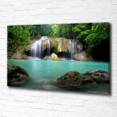 Cuadro canvas con impresión uv duradera horizontal Cascada
